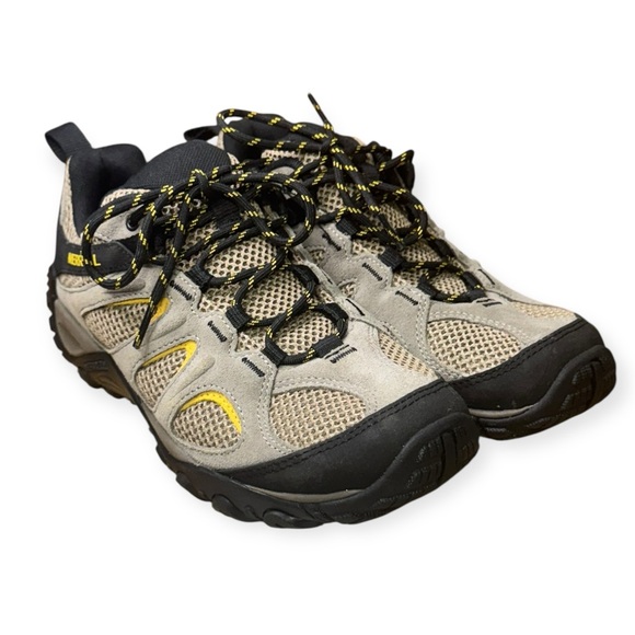 Merrell Men's Gray and Yellow Athletic Shoes Size 7.5 - Picture 1 of 7